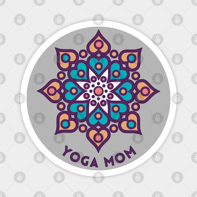 Yoga Mom Magnet by SlieptsovaArt